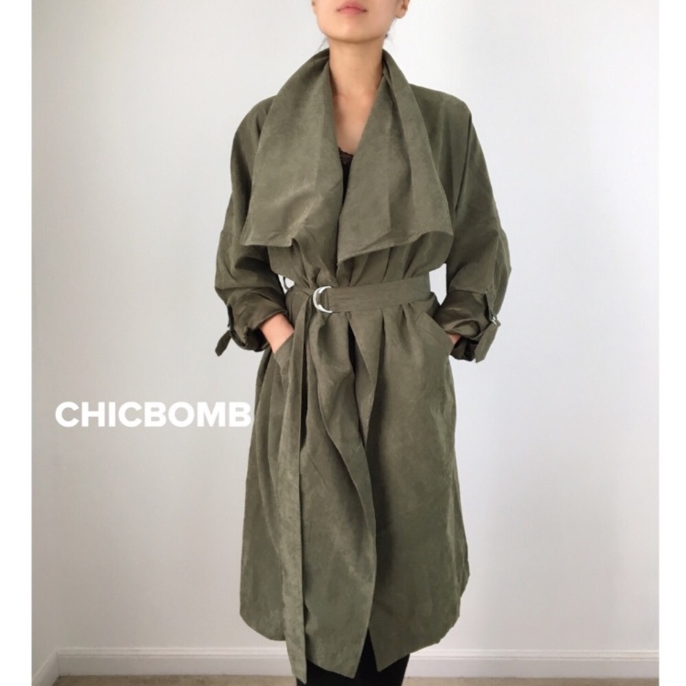 CHLOE SUEDE DRAPE DUSTER Trench.❗️LAST PIECE! - Picture 5 of 7